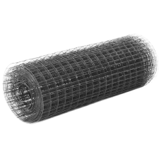 vidaXL szürke PVC-bevonatú acél kockás drótháló 10 x 0,5 m kerti dekoráció