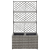 vidaXL szürke rácsos polyrattan magaságyás 2 kaspóval 58 x 30 x 107 cm (46934)