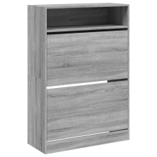 vidaXL szürke sonoma cipőszekrény 2 kihajtható fiókkal 80x34x116 cm (3214411) bútor
