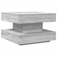 vidaXL szürke sonoma dohányzóasztal 360 fokban forgatható 50x50x34,5cm (858475) bútor