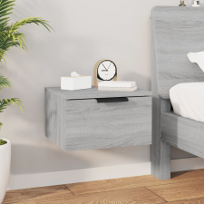 vidaXL szürke sonoma falra szerelhető éjjeliszekrény 34 x 30 x 20 cm bútor