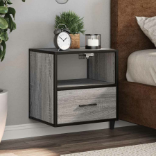 vidaXL szürke sonoma falra szerelhető éjjeliszekrény 40x31x39,5cm bútor