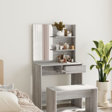 vidaXL szürke sonoma fésülködőasztal tükörrel 74,5 x 40 x 141 cm bútor