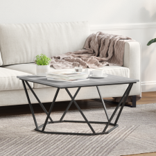 vidaXL Szürke Sonoma Kávézóasztal 80x80x45 cm Mérnöki Fa bútor