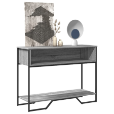 vidaXL szürke sonoma szerelt fa dohányzóasztal 100x35x74,5 cm bútor
