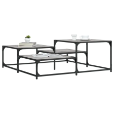 vidaXL szürke sonoma szerelt fa dohányzóasztal 107x107x40 cm bútor