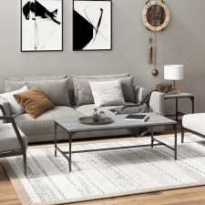 vidaXL szürke sonoma szerelt fa dohányzóasztal 80x50x35 cm bútor