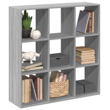 vidaXL szürke sonoma szerelt fa elválasztó könyvespolc 102x29x103,5cm bútor