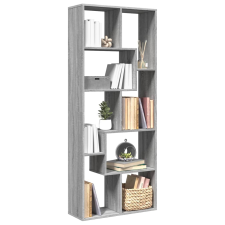 vidaXL szürke sonoma szerelt fa elválasztó könyvespolc 67x25x161,5 cm bútor