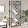 vidaXL Szürke sonoma szerelt fa és fém könyvszekrény 79 x 30 x 180 cm
