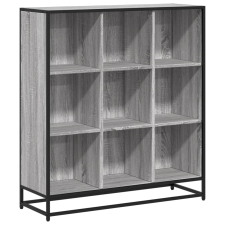 vidaXL szürke sonoma szerelt fa és fém könyvszekrény 97,5x33x107,5 cm (3300863) bútor