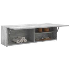 vidaXL szürke sonoma szerelt fa fali fürdőszobaszekrény 100x25x30 cm fürdőszoba bútor
