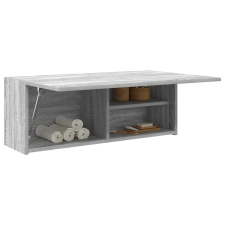 vidaXL szürke sonoma szerelt fa fali fürdőszobaszekrény 80x25x30 cm fürdőszoba bútor