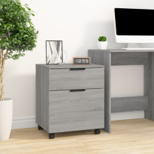 vidaXL Szürke sonoma szerelt fa iratszekrény kerekekkel 45x38x45 cm bútor