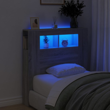 vidaXL szürke sonoma szerelt fa LED-es fejtámla 100x18,5x103,5 cm ágy és ágykellék