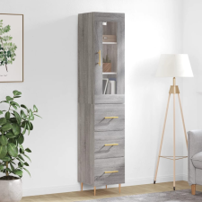vidaXL szürke sonoma szerelt fa magasszekrény 34,5 x 34 x 180 cm bútor