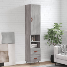 vidaXL szürke sonoma szerelt fa magasszekrény 34,5 x 34 x 180 cm bútor