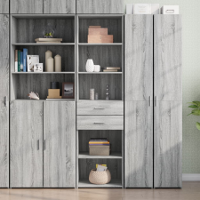 vidaXL szürke sonoma szerelt fa magasszekrény 50x42,5x185 cm bútor