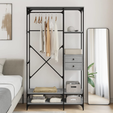 vidaXL szürke sonoma szerelt fa ruhásszekrény fiókokkal 100x40x180 cm bútor