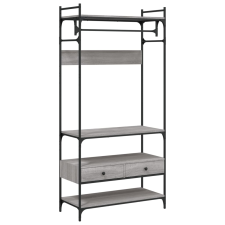 vidaXL szürke sonoma szerelt fa ruhásszekrény fiókokkal 89x39x184,5 cm (838956) bútor