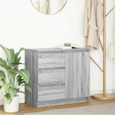 vidaXL szürke sonoma szerelt fa tálalószekrény fiókos 71x35x65 cm bútor