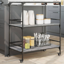 vidaXL szürke sonoma szerelt fa zsúrkocsi 100,5 x 50 x 105 cm bútor