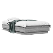 vidaXL szürke sonoma színű ágykeret LED-világítással 90x190 cm ágy és ágykellék