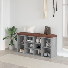 vidaXL szürke sonoma színű cipőtároló pad 103 x 30 x 48 cm bútor