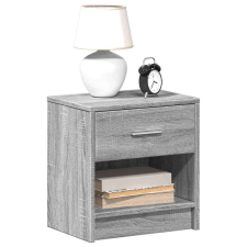 vidaXL szürke sonoma színű éjjeliszekrény fiókkal 39x28x41 cm bútor