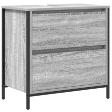 vidaXL szürke sonoma színű éjjeliszekrény fiókkal 60x34,5x60 cm (861885) bútor