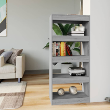 vidaXL szürke sonoma színű fa könyvszekrény/térelválasztó 60x30x135 cm bútor