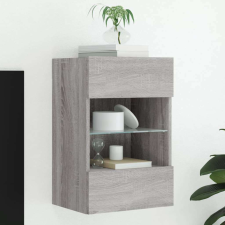 vidaXL szürke sonoma színű fali TV-szekrény LED-del 40x30x60,5 cm bútor