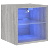 vidaXL szürke sonoma színű fali TV-szekrény LED-ekkel 30x28,5x30 cm (836983)