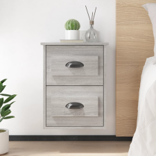 vidaXL szürke sonoma színű falra szerelhető éjjeliszekrény 41,5x36x53 bútor
