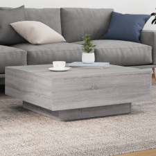 vidaXL szürke sonoma színű forgácslap dohányzóasztal 80 x 80 x 31 cm bútor