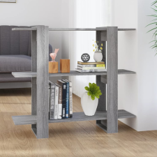 vidaXL Szürke sonoma színű könyvszekrény/térelválasztó 100x30x87 cm bútor
