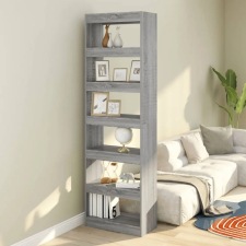 vidaXL szürke sonoma színű könyvszekrény/térelválasztó 60 x 30 x 198 cm bútor