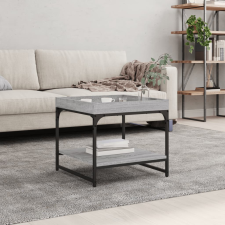 vidaXL szürke sonoma színű műfa dohányzóasztal 49,5x49,5x45 cm bútor
