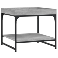 vidaXL szürke sonoma színű műfa dohányzóasztal 49,5x49,5x45 cm (832811) bútor