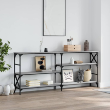 vidaXL szürke sonoma színű műfa konzolasztal 180 x 29 x 76,5 cm bútor