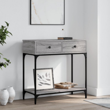 vidaXL szürke sonoma színű műfa konzolasztal 75 x 34,5 x 75 cm bútor