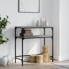 vidaXL szürke sonoma színű műfa konzolasztal 75x35,5x75 cm bútor
