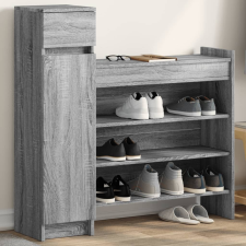 vidaXL szürke sonoma színű szerelt fa cipősszekrény 100,5x28x100 cm bútor