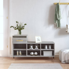 vidaXL szürke sonoma színű szerelt fa cipősszekrény 102x36x60 cm bútor