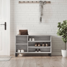 vidaXL szürke sonoma színű szerelt fa cipősszekrény 102x36x60 cm bútor