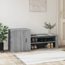 vidaXL szürke sonoma színű szerelt fa cipősszekrény 130 x 35 x 54 cm bútor