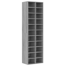 vidaXL szürke sonoma színű szerelt fa cipősszekrény 54x34x183 cm (815301) bútor