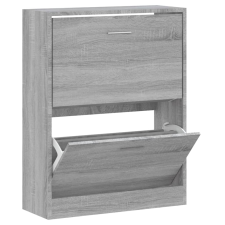 vidaXL szürke sonoma színű szerelt fa cipősszekrény 63x24x81 cm (342562) bútor