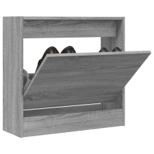 vidaXL szürke sonoma színű szerelt fa cipőszekrény 60 x 21 x 57 cm bútor