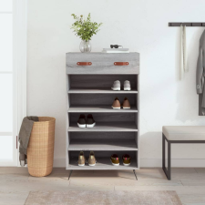 vidaXL szürke sonoma színű szerelt fa cipőszekrény 60x35x105 cm bútor